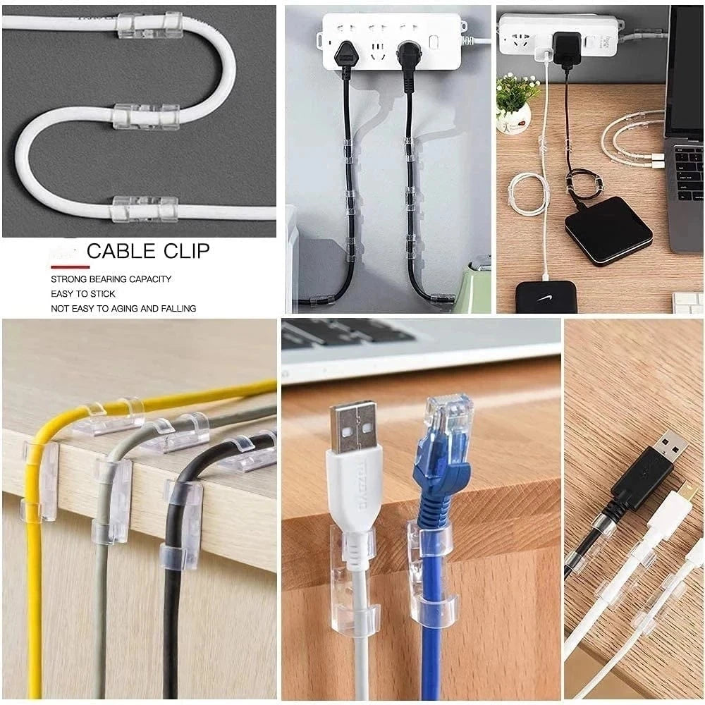 Self-Adhesive Cable Clip Organizers