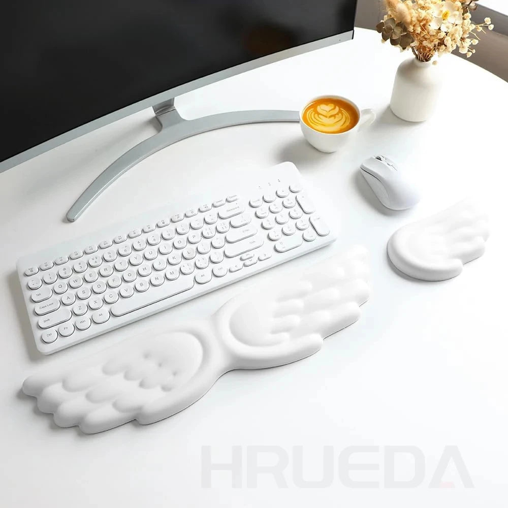 Memory Foam Keyboard & Mouse Wrist Rest Set