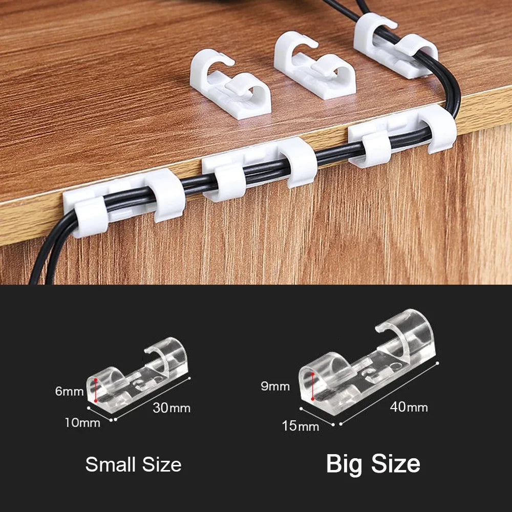 Self-Adhesive Cable Clip Organizers