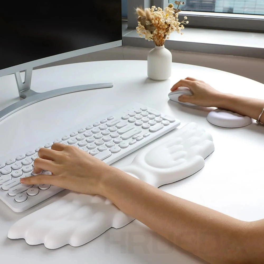 Memory Foam Keyboard & Mouse Wrist Rest Set