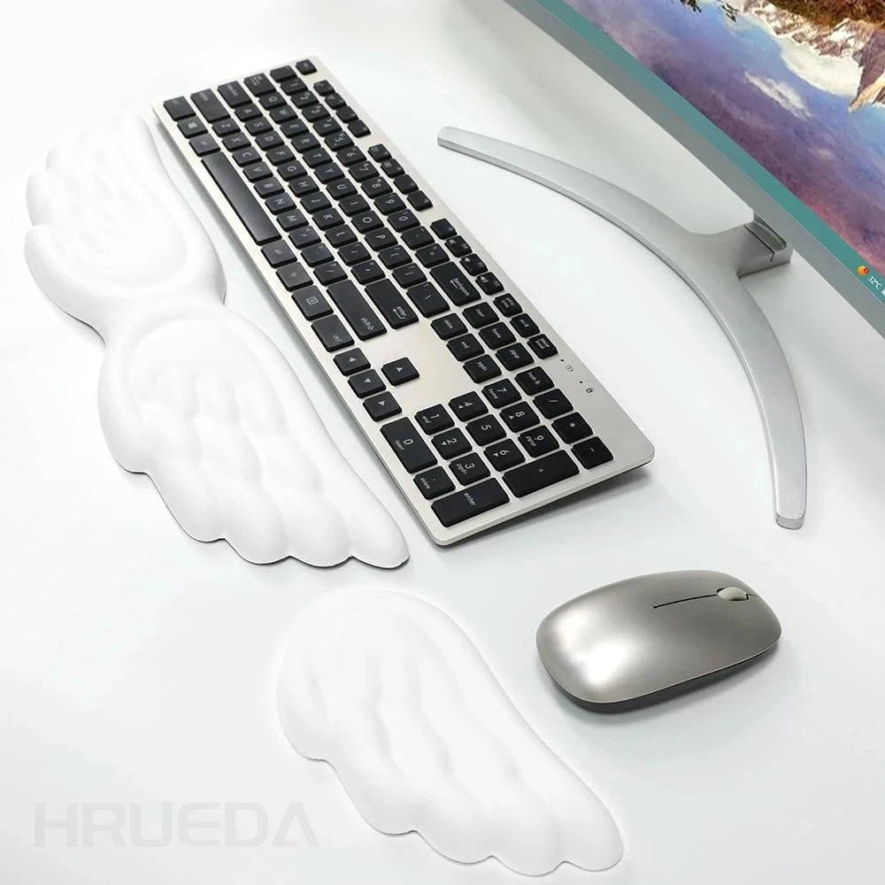 Memory Foam Keyboard & Mouse Wrist Rest Set