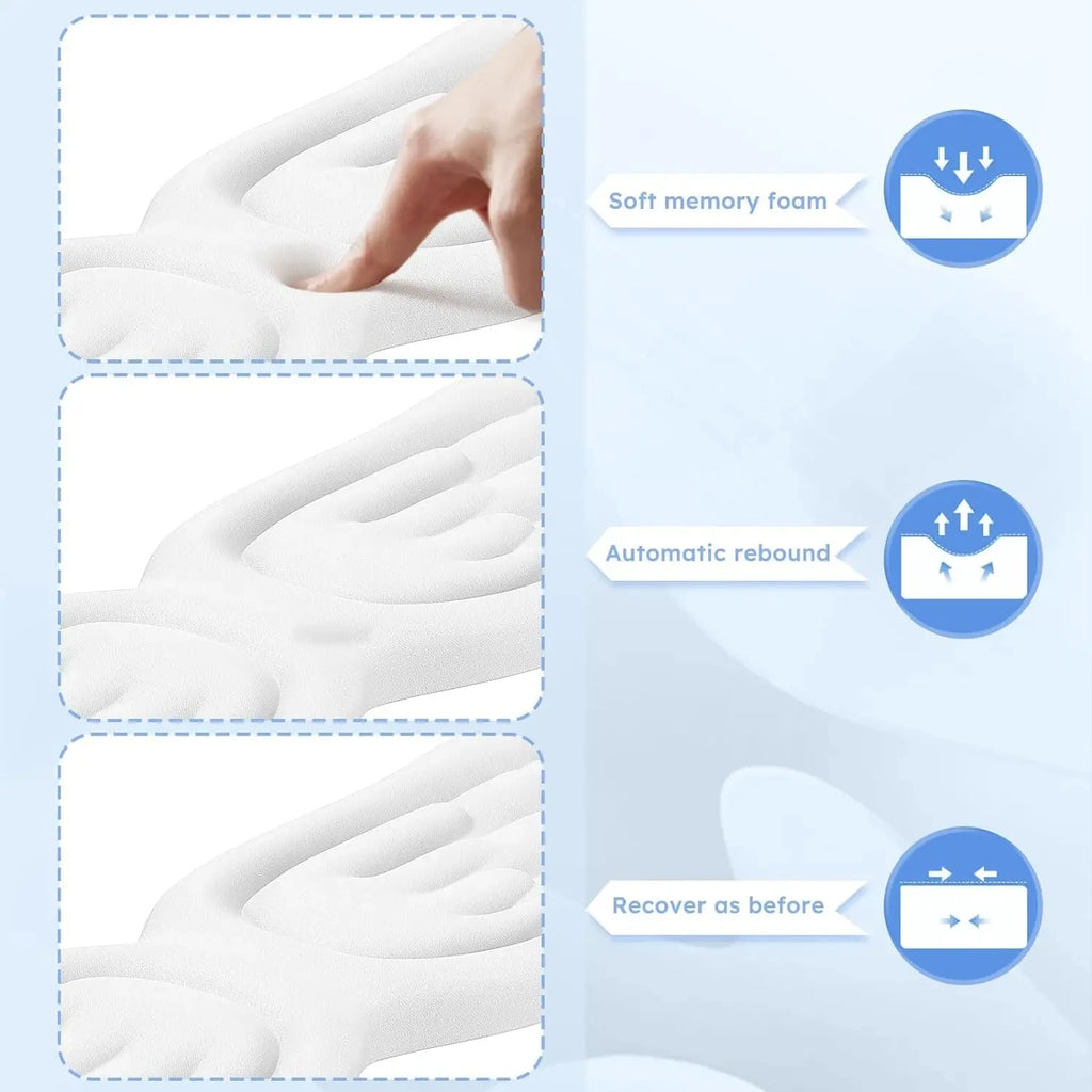 Memory Foam Keyboard & Mouse Wrist Rest Set