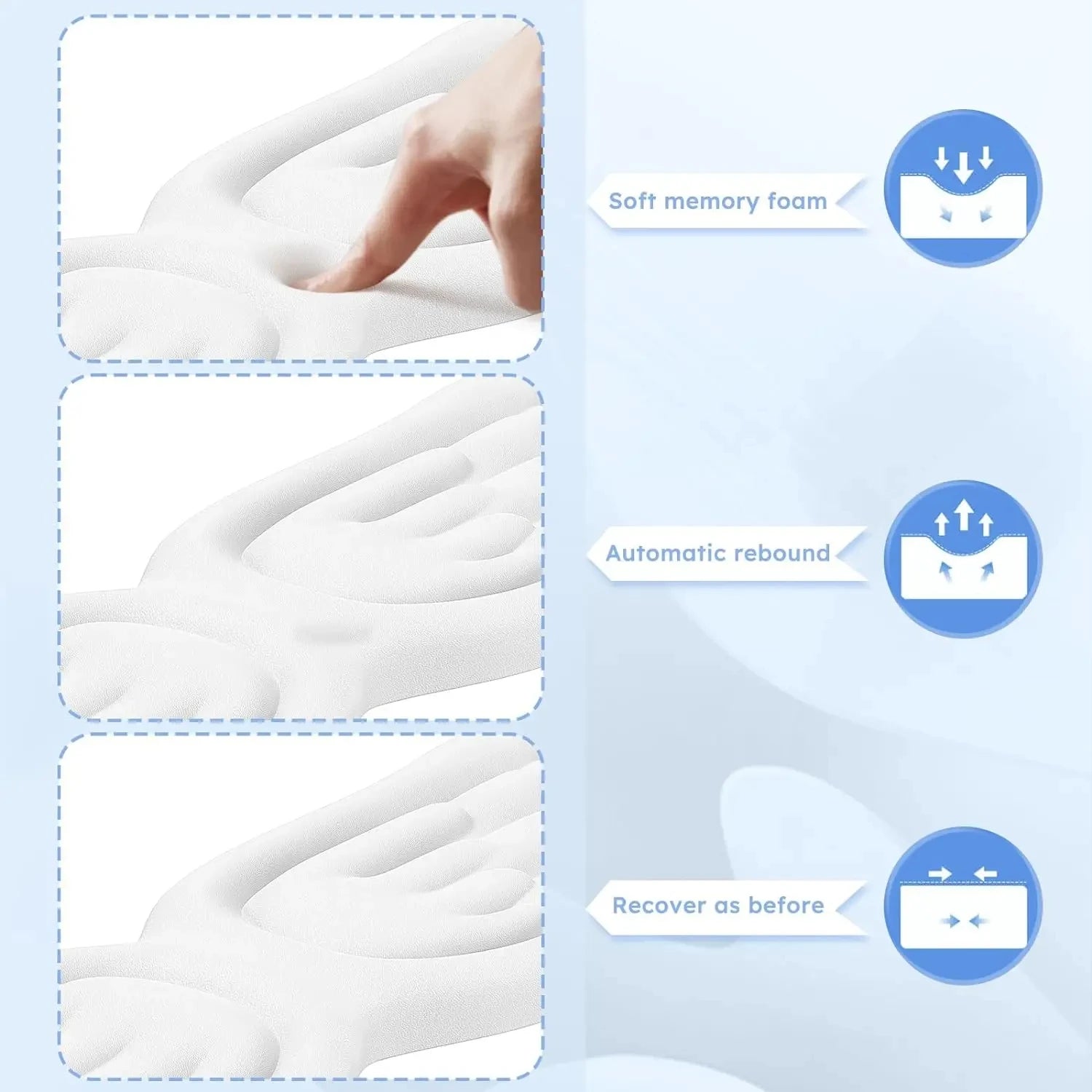 Memory Foam Keyboard & Mouse Wrist Rest Set