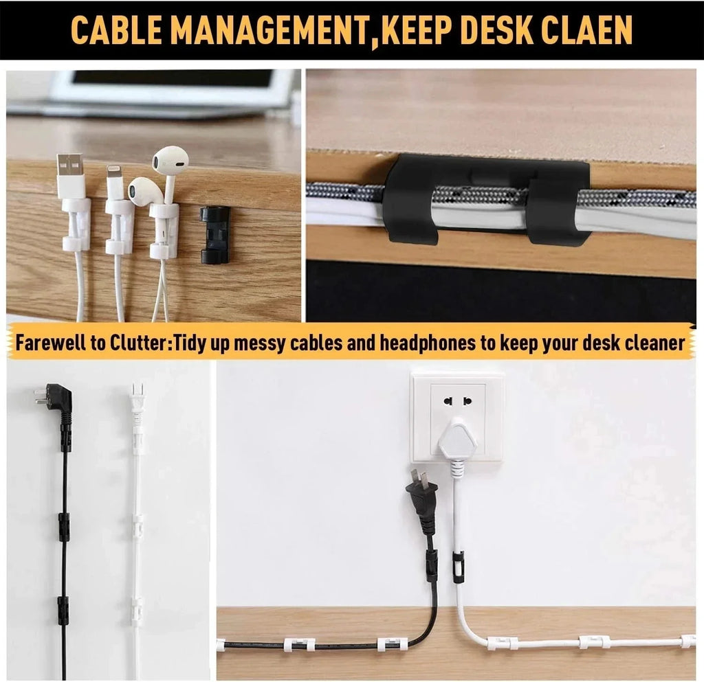 Self-Adhesive Cable Clip Organizers